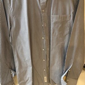 RAG & BONE Classic Blue Striped Men's Shirt